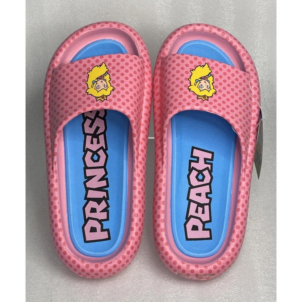 Ground Up Princess Peach Slides Slip On Pink Sandals Super Mario Women's Size 11